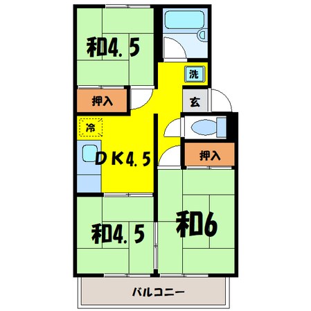 ツチヤハイツA・B　(高崎市棟高町)の物件間取画像